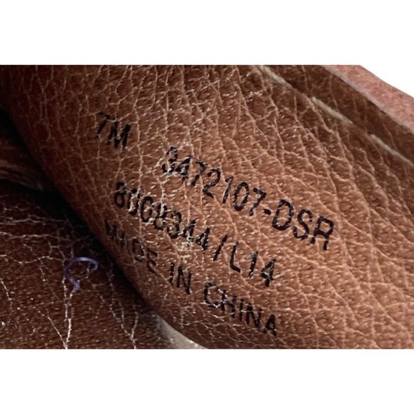 *Frye Carson Sandals Womens Sz 7 Ankle Strap Brown Leather Designer Summer Flat - Picture 13 of 14